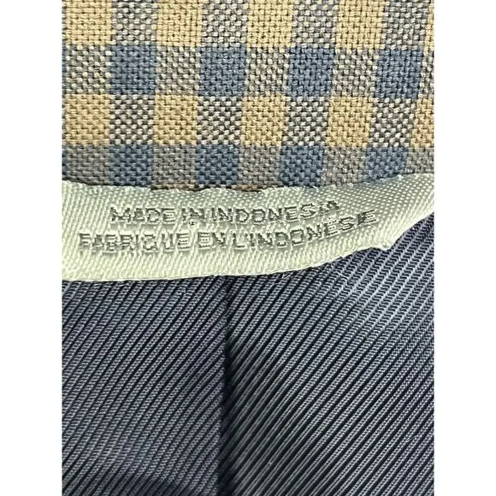 Thomas Dean Blazer Sport Coat‎ Mens Large Plaid two button blue tan 44R Casual